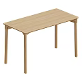 Two Wooden Console Tables With Minimalist Design Simple Structure And Modern Style 3d model