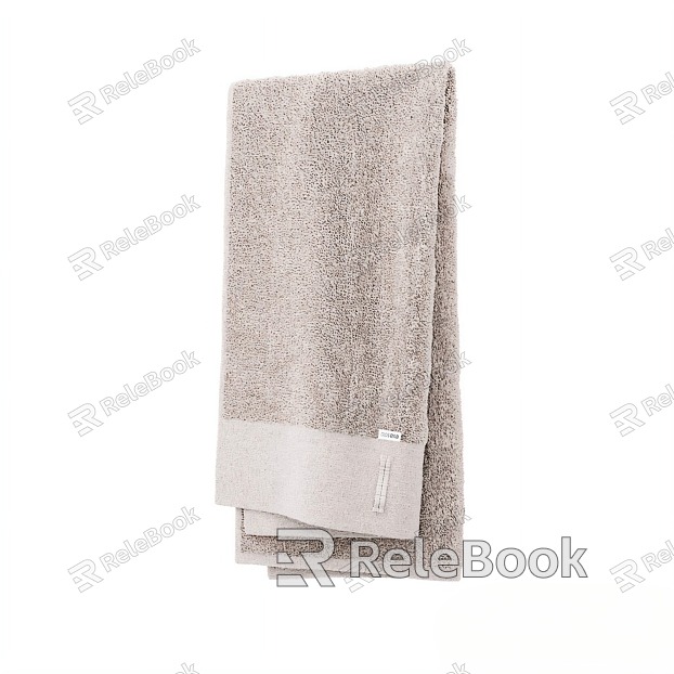 Modern Realistic Towel Towel Bathroom Supplies model