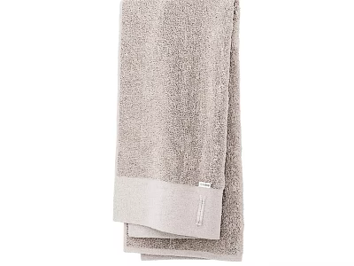 Soft Fluffy Light Gray Bath Towel With Absorbent Texture And Simple Trim 3d model