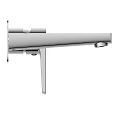 Modern Wall Mounted Faucet with Chrome Finish and Smooth Surface Design