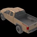 Toyota Golden Pickup Truck With Front Grille And Headlights Design