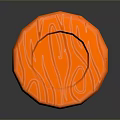 Orange Textured Hourglass Design With Transparent Sand Chamber And Decorative Base