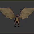 Fantasy Dragon Character with Orange Wings Red Head Horns and Mythical Creature Design
