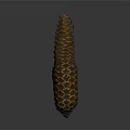 Brown Armored Pangolin With Shiny Scales On Dark Reflective Surface 3d model