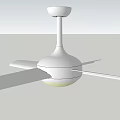 Modern White Ceiling Air Conditioning Fan With Built In Light And Sleek Design