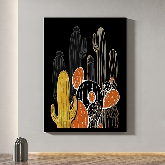 Simple abstract decorative painting 3d model