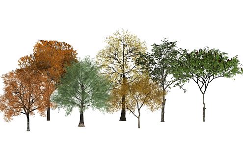 Modern Trees 3d model