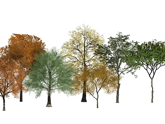 Modern Trees 3d model