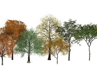 Modern Trees 3d model