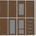 Various Styles Of Modern Hinged Doors With Wooden Panels And Glass Inserts