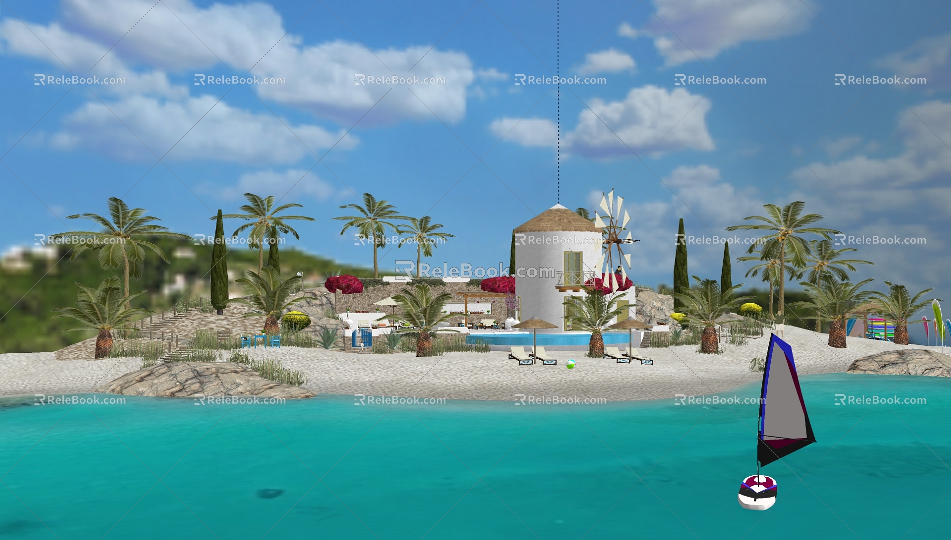 Beach 3d model