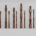 Wooden Balusters With Various Designs For Stair Railings And Decorative Use