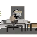 Modern Sofa Coffee Table Combination Sofa Coffee Table 3d model