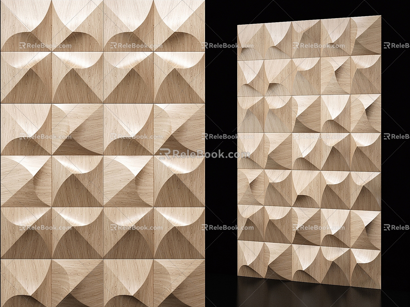 Wooden mosaic wall panel wood decorative wall panel wood decorative wall panel texture wall panel wood wall panel 3d model