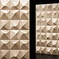 Modern Wooden Wall Paneling With Geometric Textured Design For Interior Decor