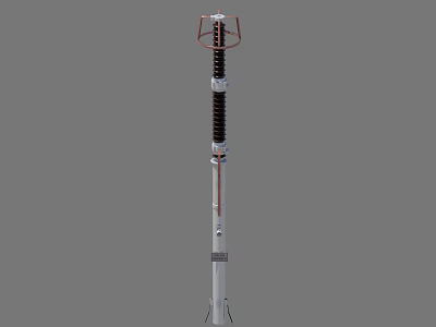 Industrial High Voltage Insulator Equipment Featuring Vertical Structure And Insulating Components 3d model