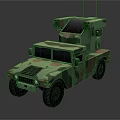 Camouflage Military Utility Vehicle With Rugged Design Roof Equipment And Off-Road Tires
