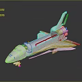 White Space Shuttle Model Design With Aerodynamic Structure For Cosmic Exploration And Astronautic Missions 3d model