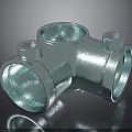 Galvanized Metal Three Way Pipe Fitting For Industrial Plumbing Systems