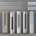 Modern Air Conditioner Fan Designs Including Tower And Wall Mounted Styles In Sleek White Silver