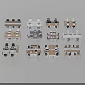 Modern Office Desk and Chair Sets With Various Configurations and Ergonomic Designs