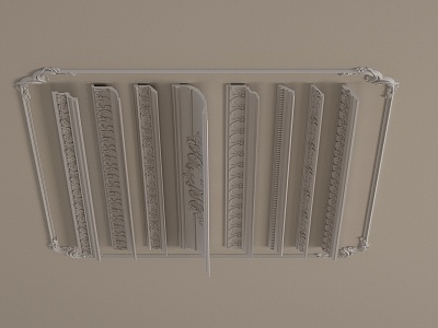 Gypsum Carved Lines 3d model