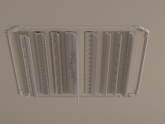 Gypsum Carved Lines 3d model