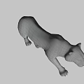 Lifelike Tiger Sculpture With Detailed Brown Black Stripes In Walking Pose