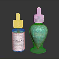 Modern Minimalist Daily Use Bottles With Red Silver Body And White Green Caps