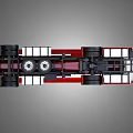 Red Heavy Duty Commercial Tanker Truck For Fuel Transport Vehicle
