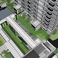 Residential Landscape Design With High Rise Buildings And Green Community Spaces