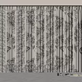 Modern Black And White Curtain With Butterfly And Floral Pattern Design