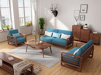 Nordic Living Room 3d model