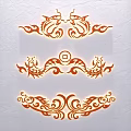 Intricate Traditional Ornamental Sculpture Carvings With Orange Decorative Patterns And Artistic Design