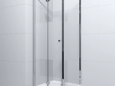 Modern Shower Sauna Design With Glass Enclosure And White Tiled Walls For Relaxing Experience 3d model