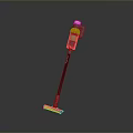Colorful Cordless Vacuum Cleaner With Purple Yellow Blue Accents And Ergonomic Design