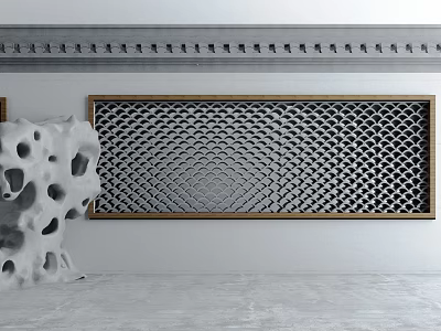 New Chinese Style Landscape Wall 3d model