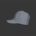 Blue And White Striped Cotton Baseball Cap Stylish Casual Fashionable Headwear Design