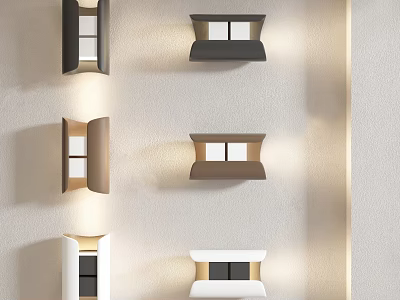 Modern Wall Lamps With Sleek Designs And Various Color Options For Home Decor 3d model