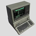 Vintage Desktop Computer With CRT Monitor Classic Keyboard And Retro Design