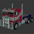 Optimus Prime Red And Blue Truck Model With Classic Design Features