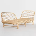 Nordic Bed End Stool Bench 3d model