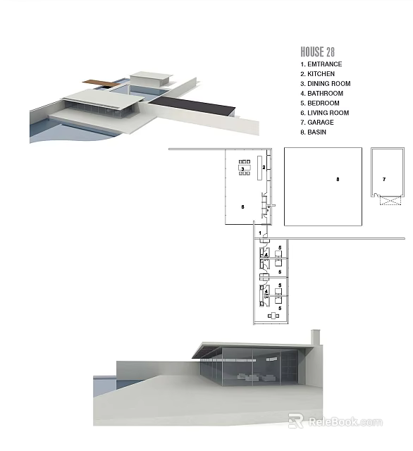 Modern Villa Balcony Architectural Design With Floor Plan And Outdoor Space 3d model 