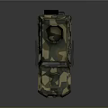 Armored Military Off Road Vehicle With Camouflage Paint And Roof Mounted Equipment