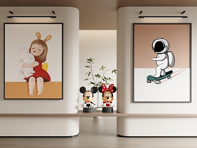 Children's Room Hanging Painting Decorative Painting Universal Art Painting 3d model