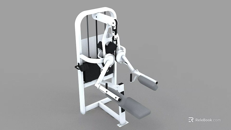 Durable Seated Chest Press Sports Equipment For Home Gym Workout Training 3d model 