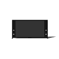 Black Modern TV With Sleek Flat Screen And Side Speakers Design