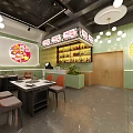 Buffet Hot Pot Shop 3d model