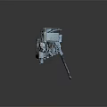 3D Mechanical Weapon Model With Intricate Metal Structure And Design 3d model