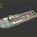Stone Water Feature Design With Brick Accents And Glass Pool Surface